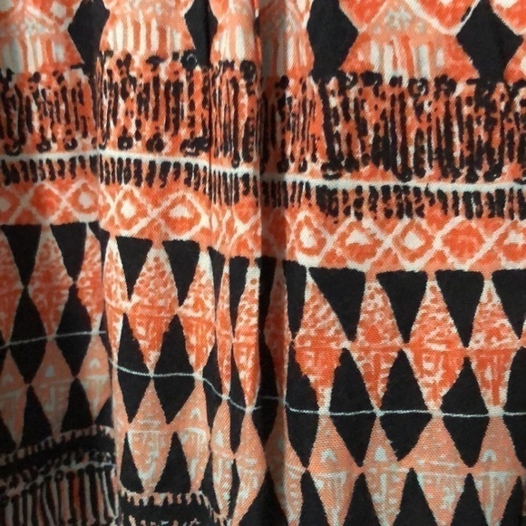 Volcom Black and Orange Flowy Dress Size Extra Small - Picture 4 of 9